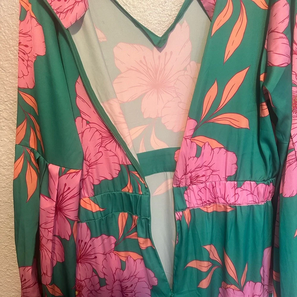 Boston Drawn Floral Tiered Maxi Dress Women’s Size 16 - Picture 9 of 16